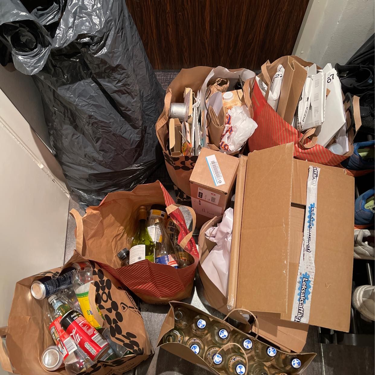 image of Recycling and cardboards - Årsta