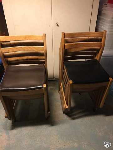 image of Åtta 8 stolar retro stape - 