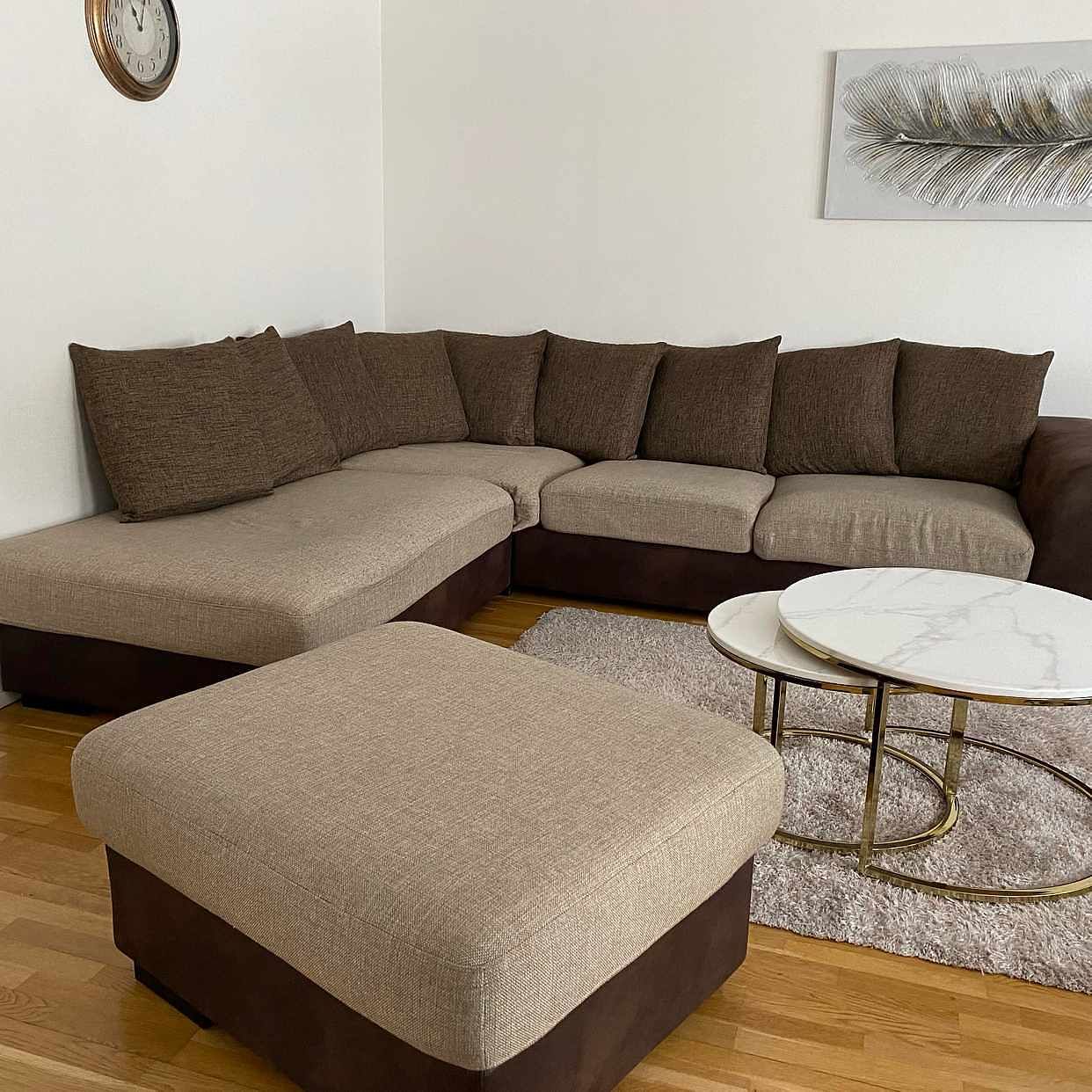 image of Soffan divan vä+fotpall - 