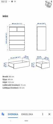 image of Ikea Malm byrå - 