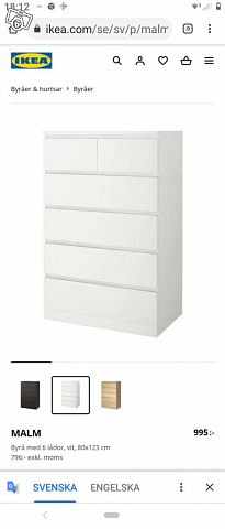 image of Ikea Malm byrå - 