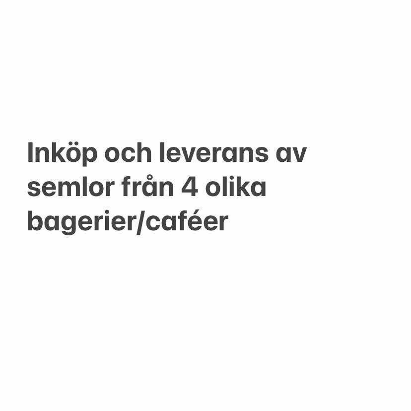 image of Inköp & leverans - semlor - 