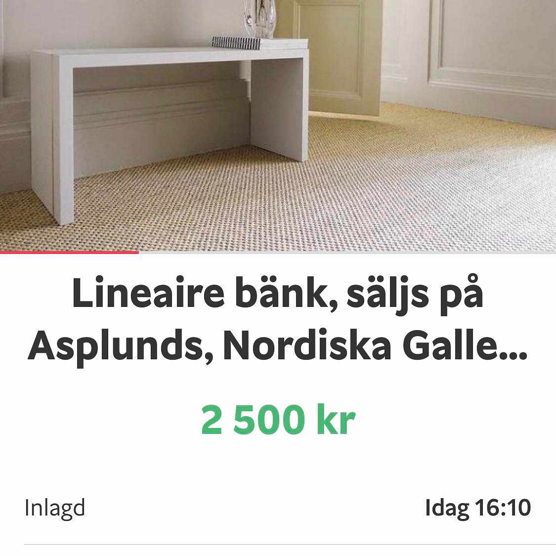 image of 80 cm bänk hämtas - 