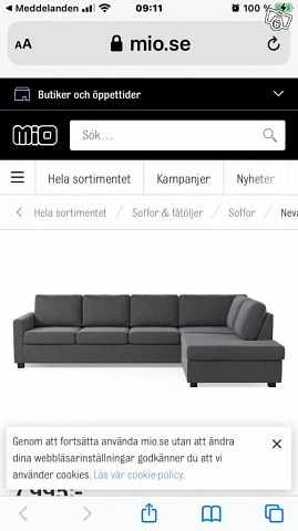 image of Hörnsoffa Nevada från Mio - 