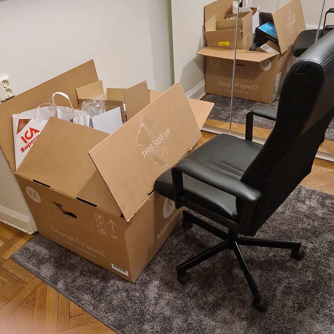 image of Packaging and chair - Stockholm