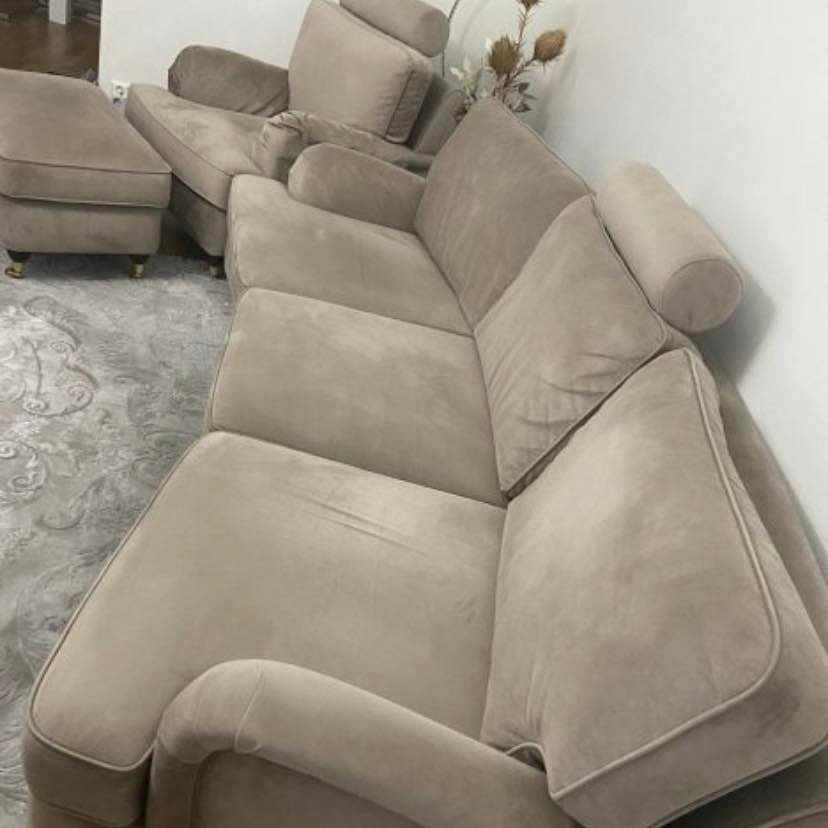 image of Fåtölj fotpall soffa - 