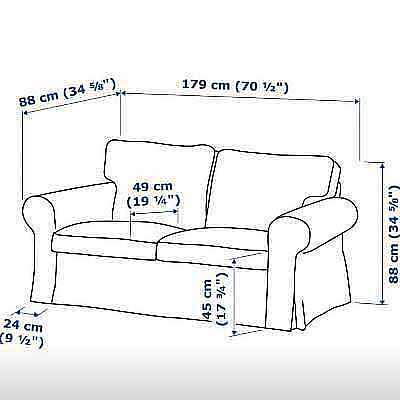 image of Liten två sits soffa - 