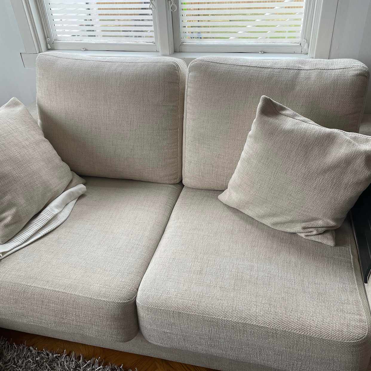 image of 2 sofa with footstool - 