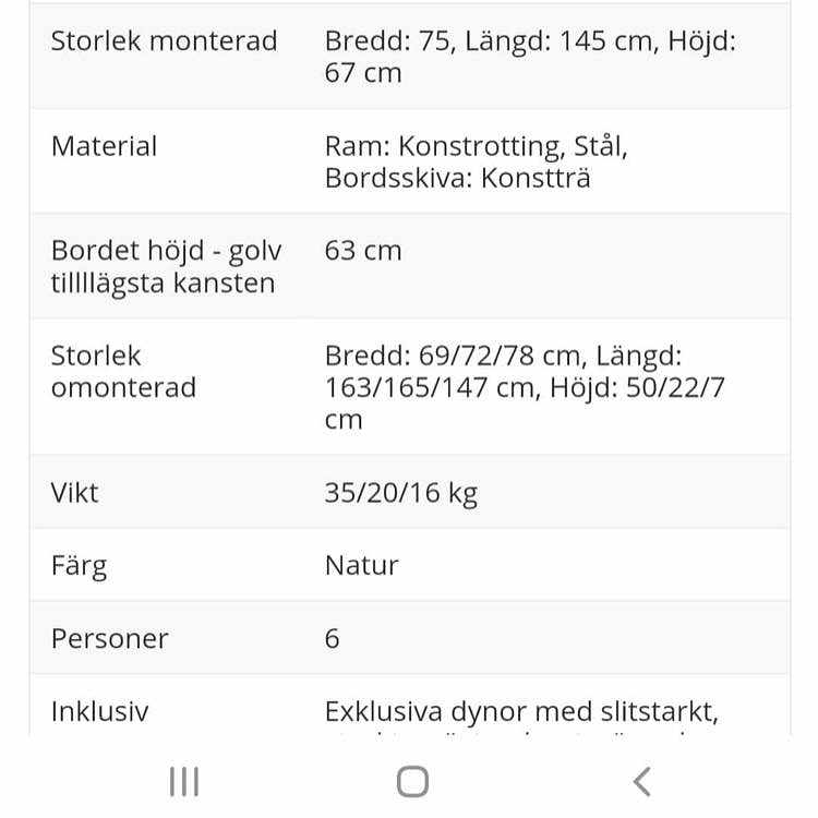 image of Utemöbler soffa plus bord - 