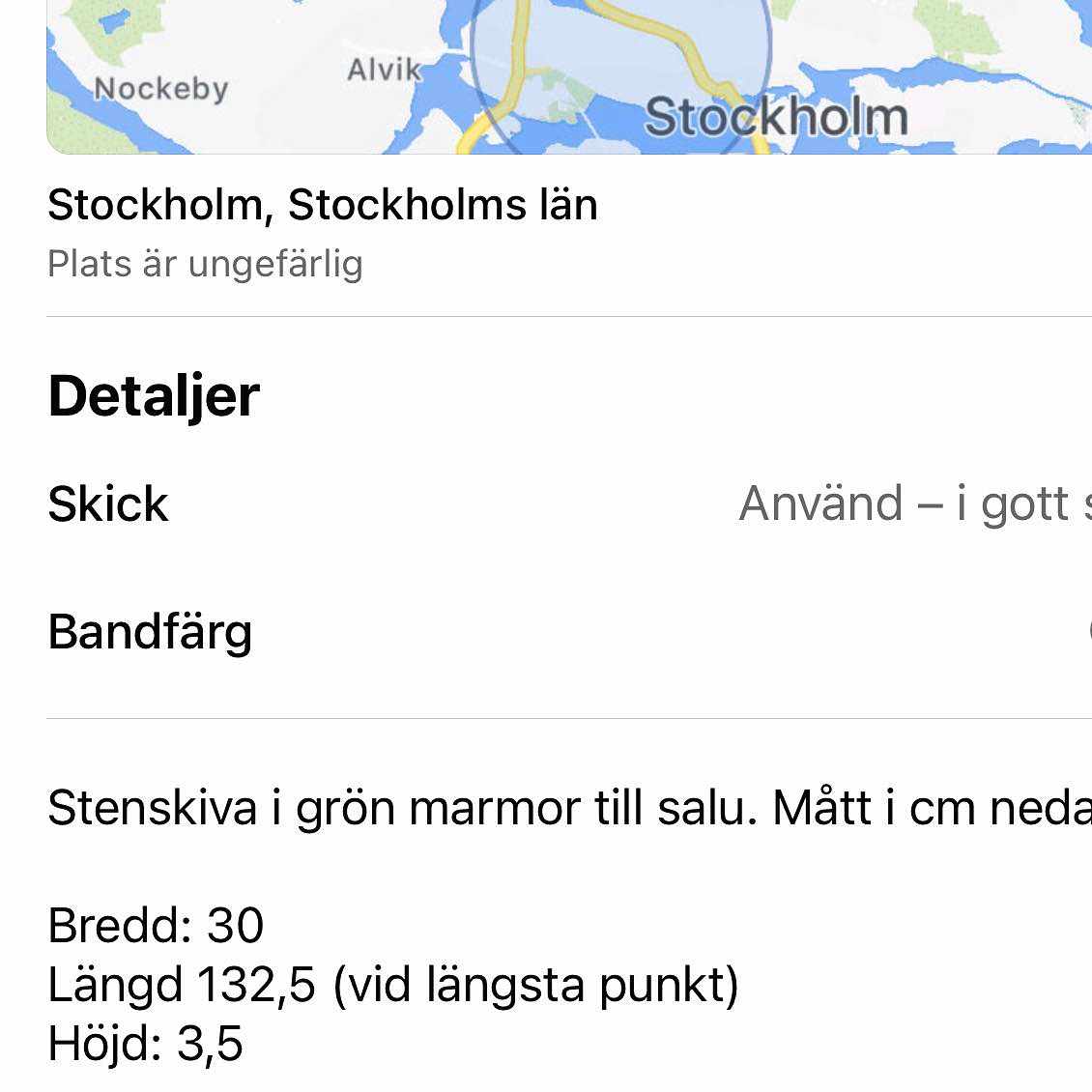 image of Frakt, liten bräda marmor - 