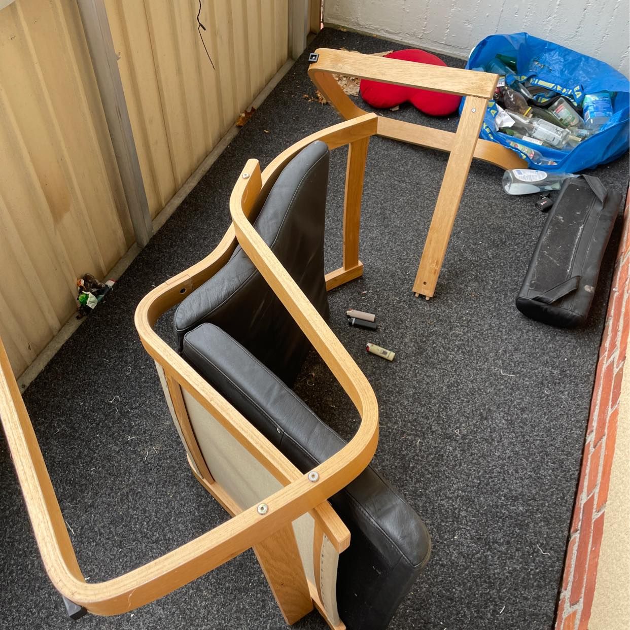 image of Kartong samt fåtölj - Bandhagen