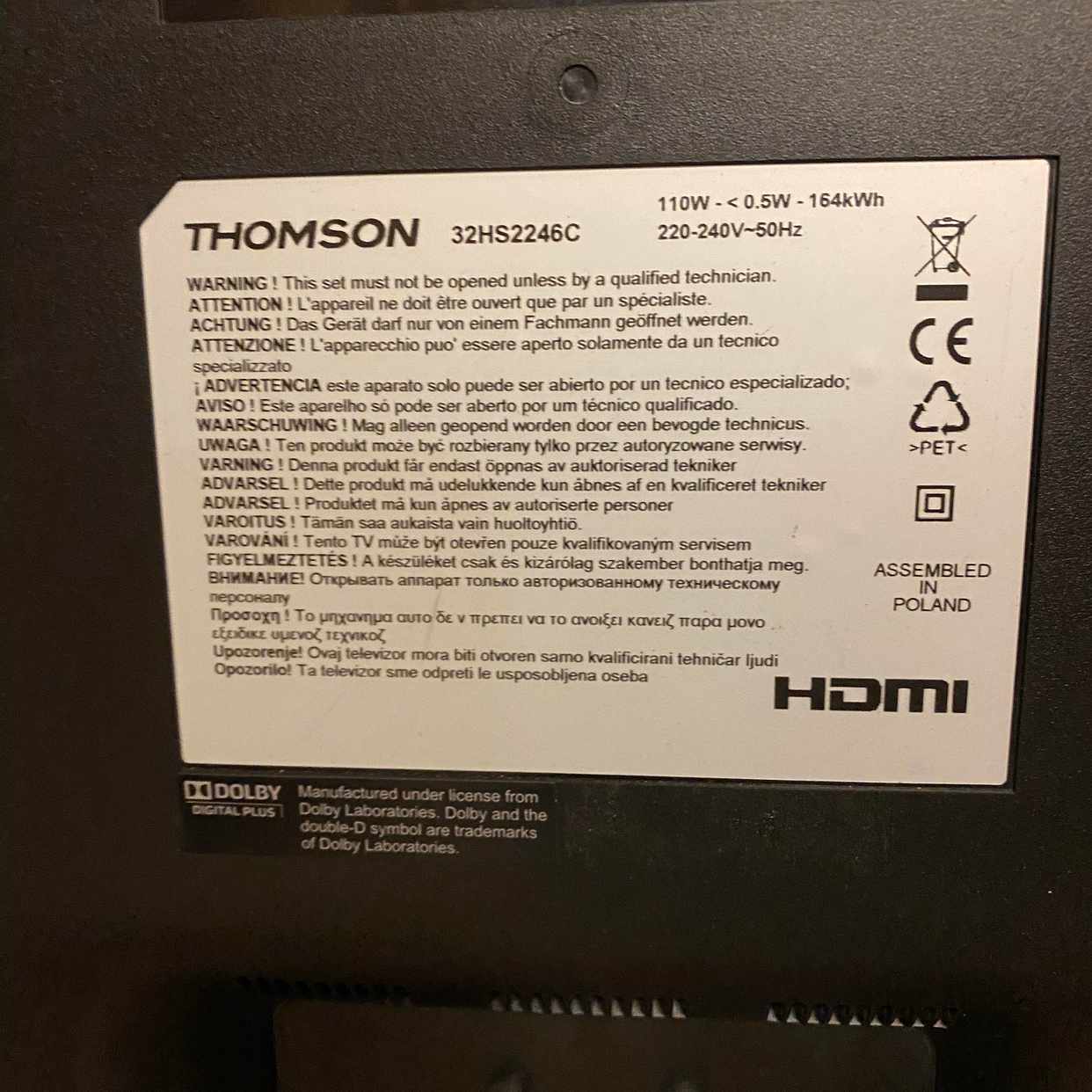 image of Thomson 32hs2246c LCD TV - Hägersten