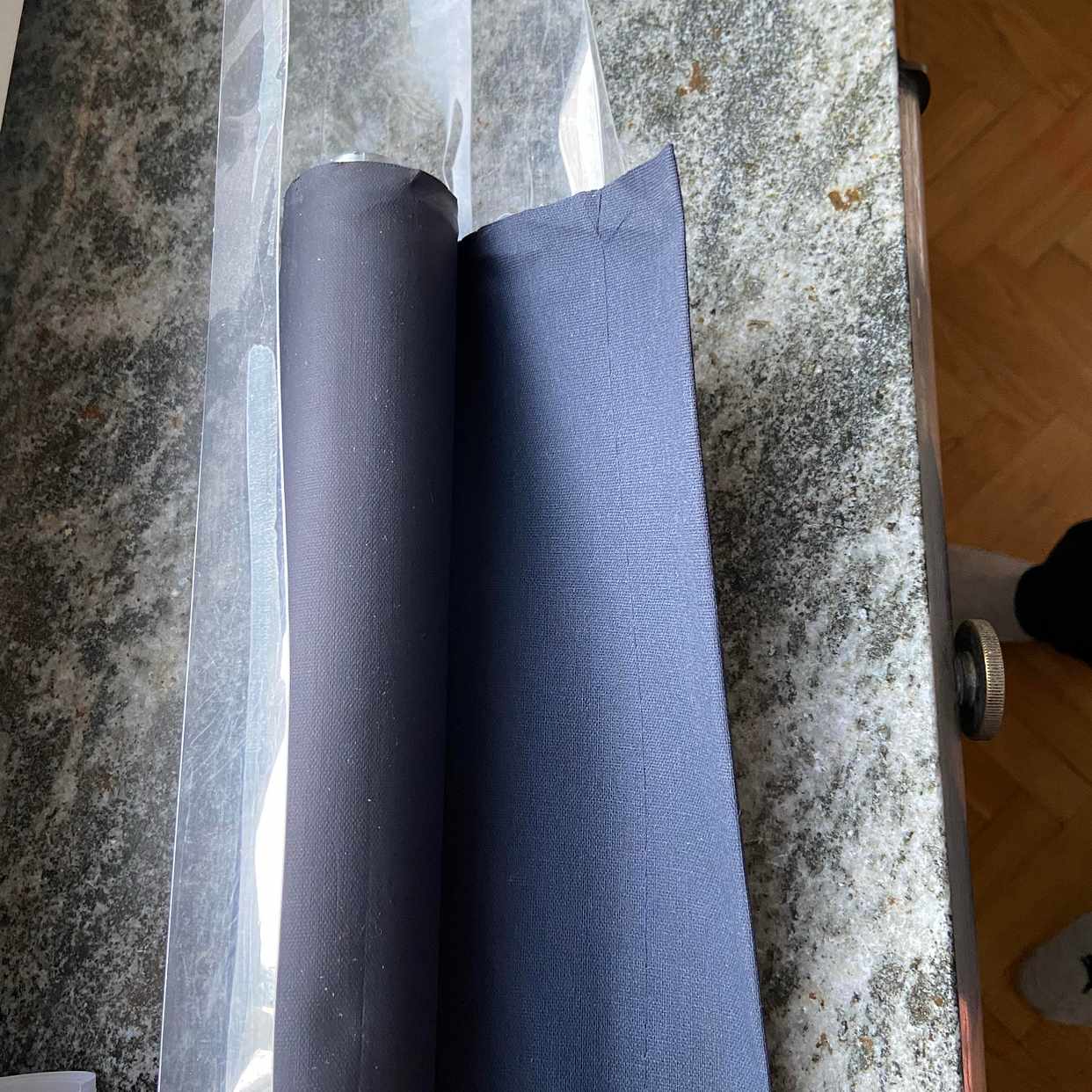 image of Dark blue curtain - Stockholm