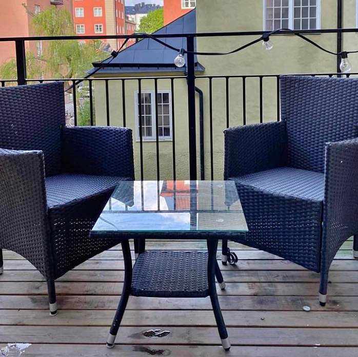 image of Utemöbler: 2 chair+table - 