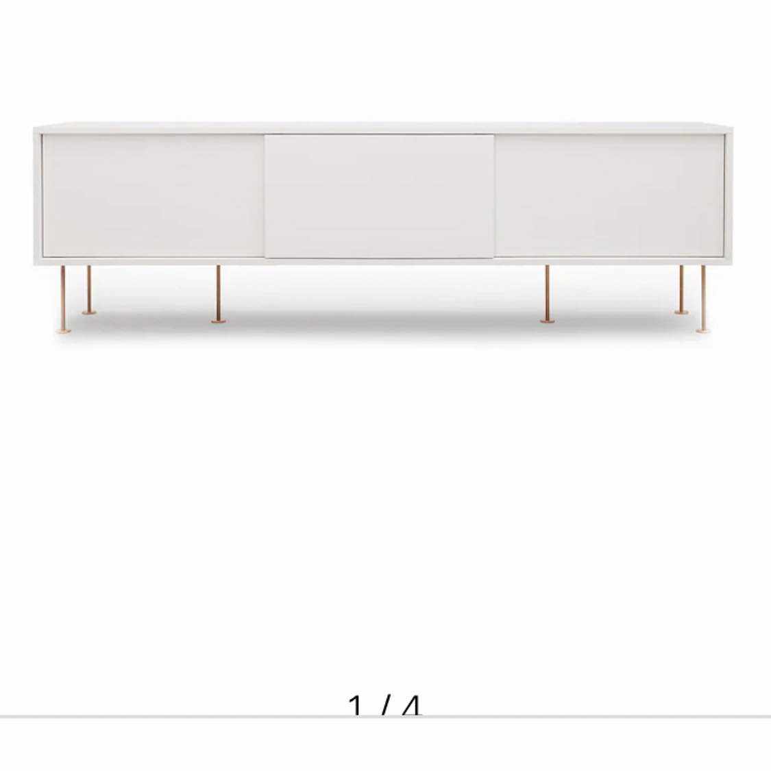 image of Runt marmorbord + TV bänk - 