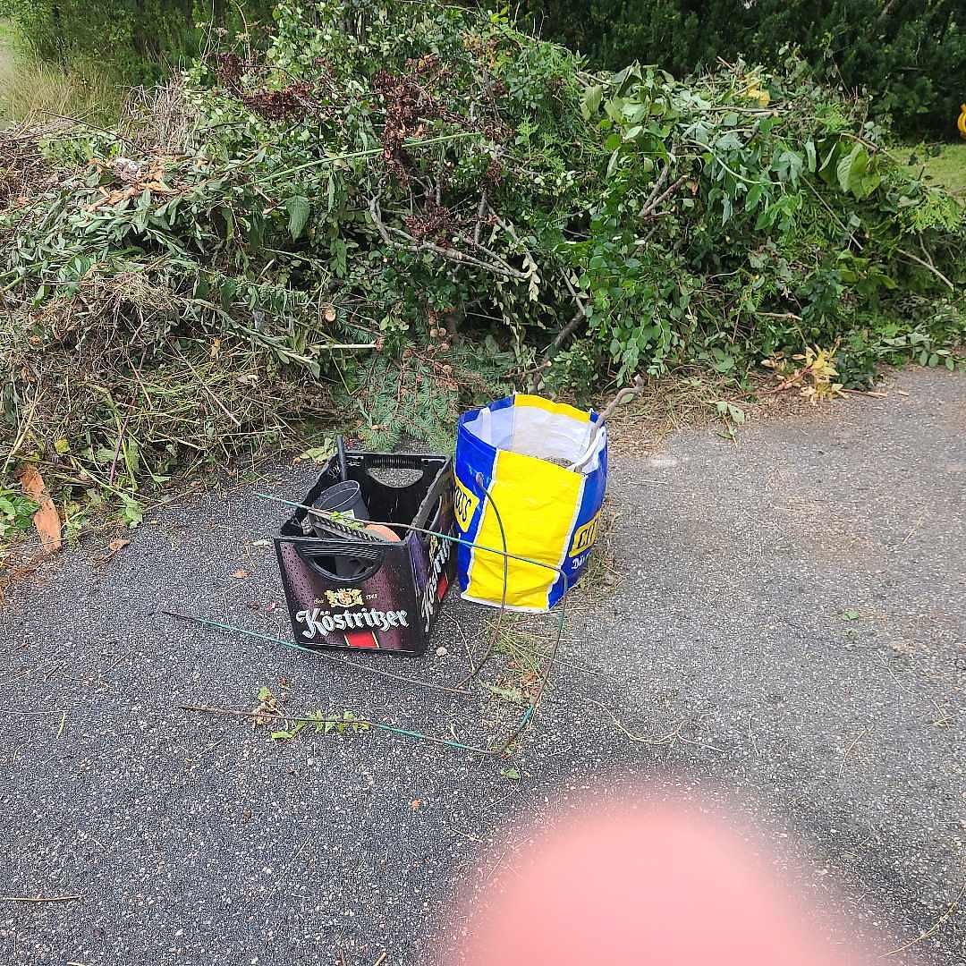 image of Mycket trägårds skräp - Bromma