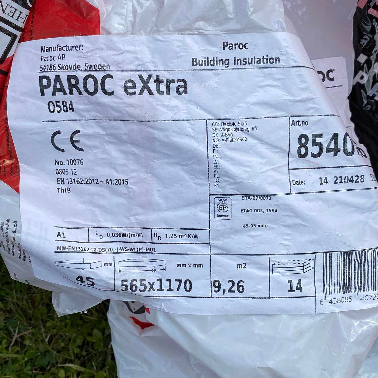 image of Ett hwlt paket isoleri - Bromma