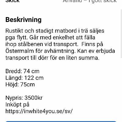 image of Upphämtning av bord - 