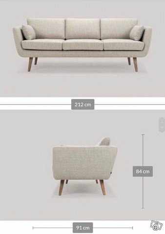 image of Superfin 3-sits soffa - 