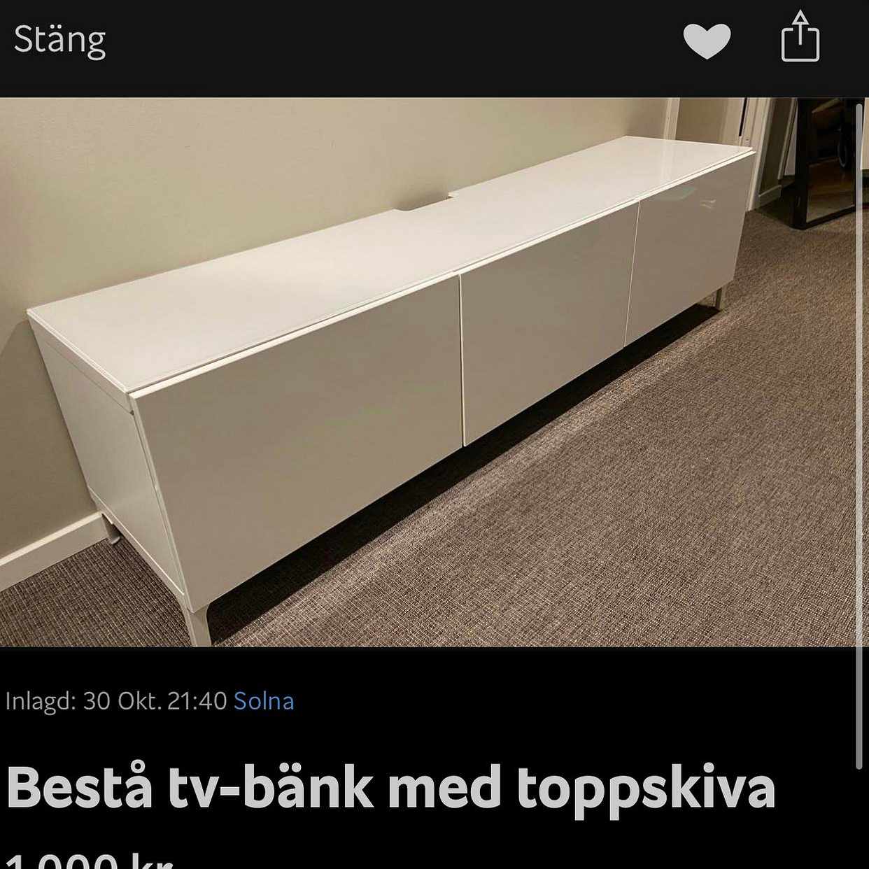 image of Hämta tv bänk - 