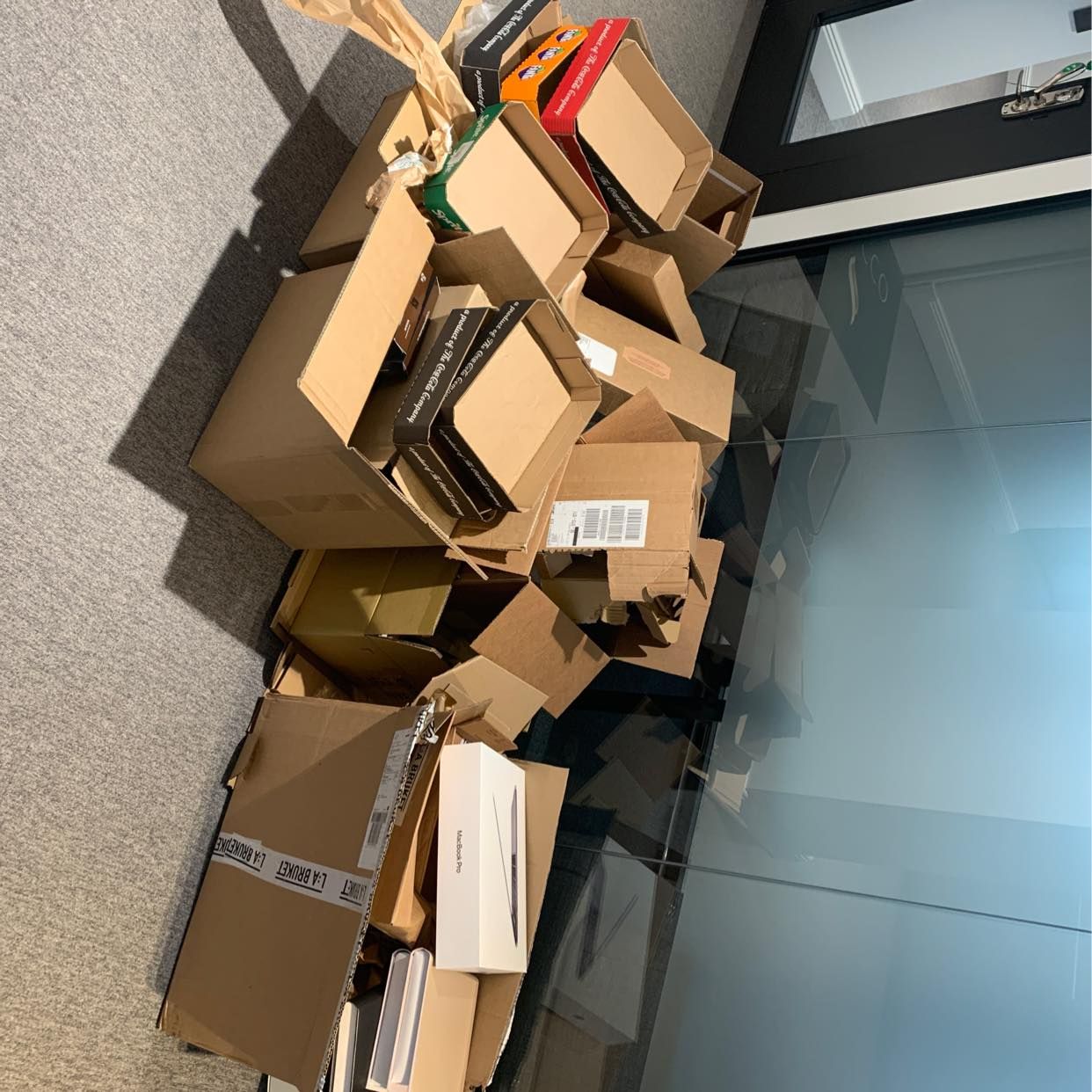 image of Boxes from unpacking - Stockholm City