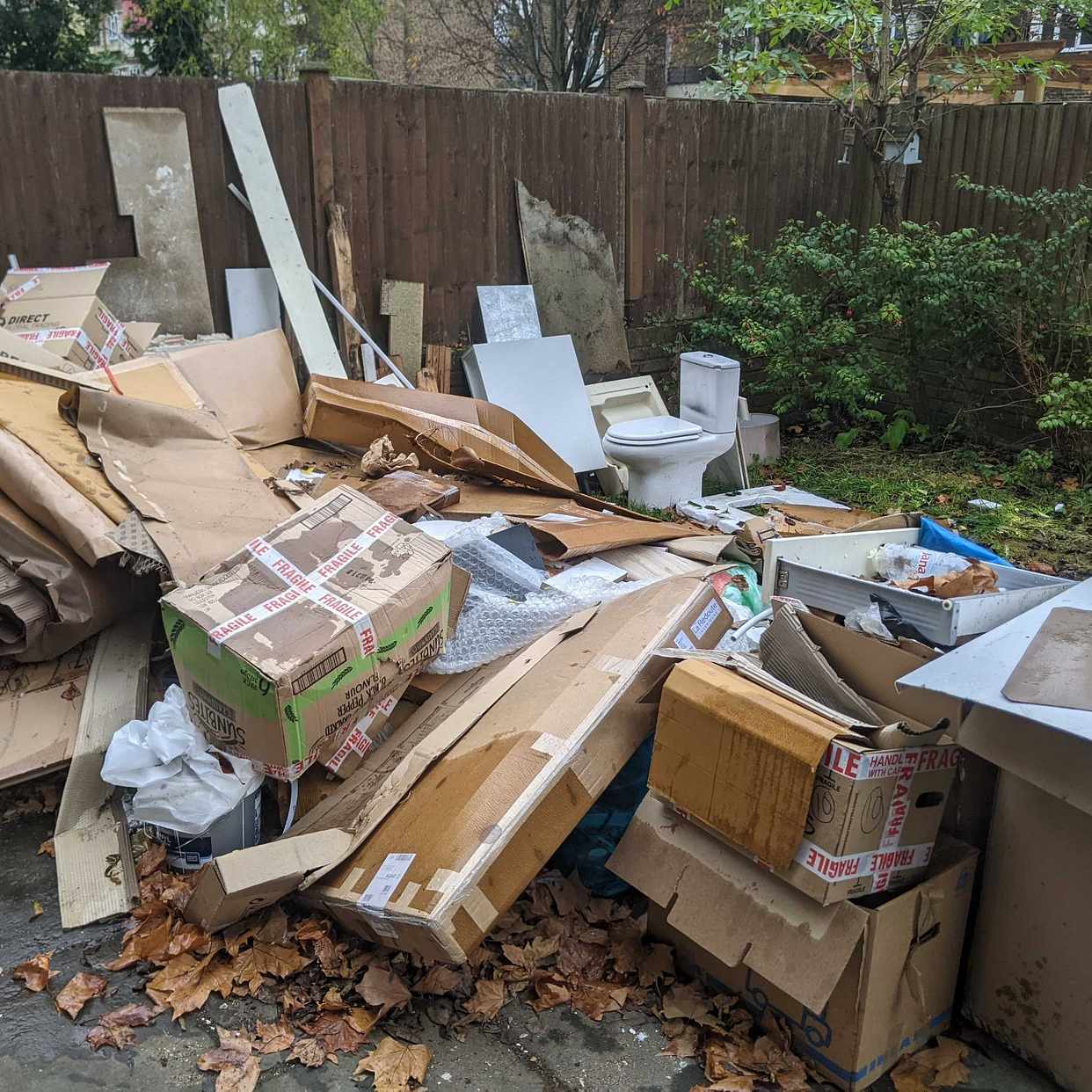 image of Boxes and Builders Waste - London