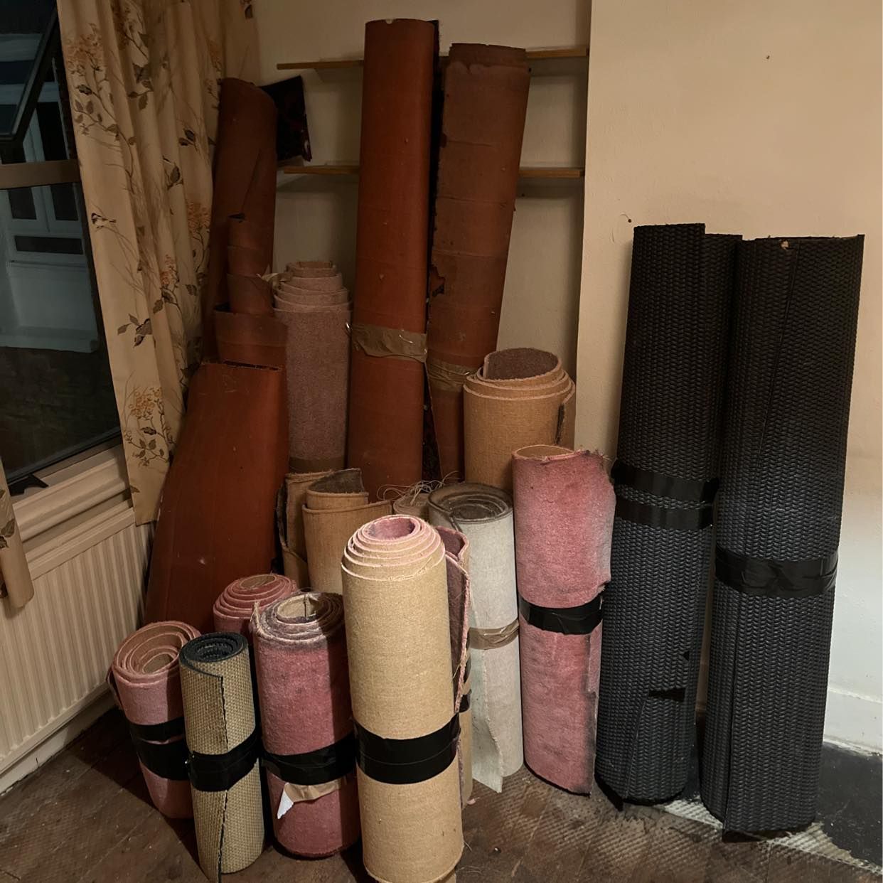 image of Old carpets and underline - London