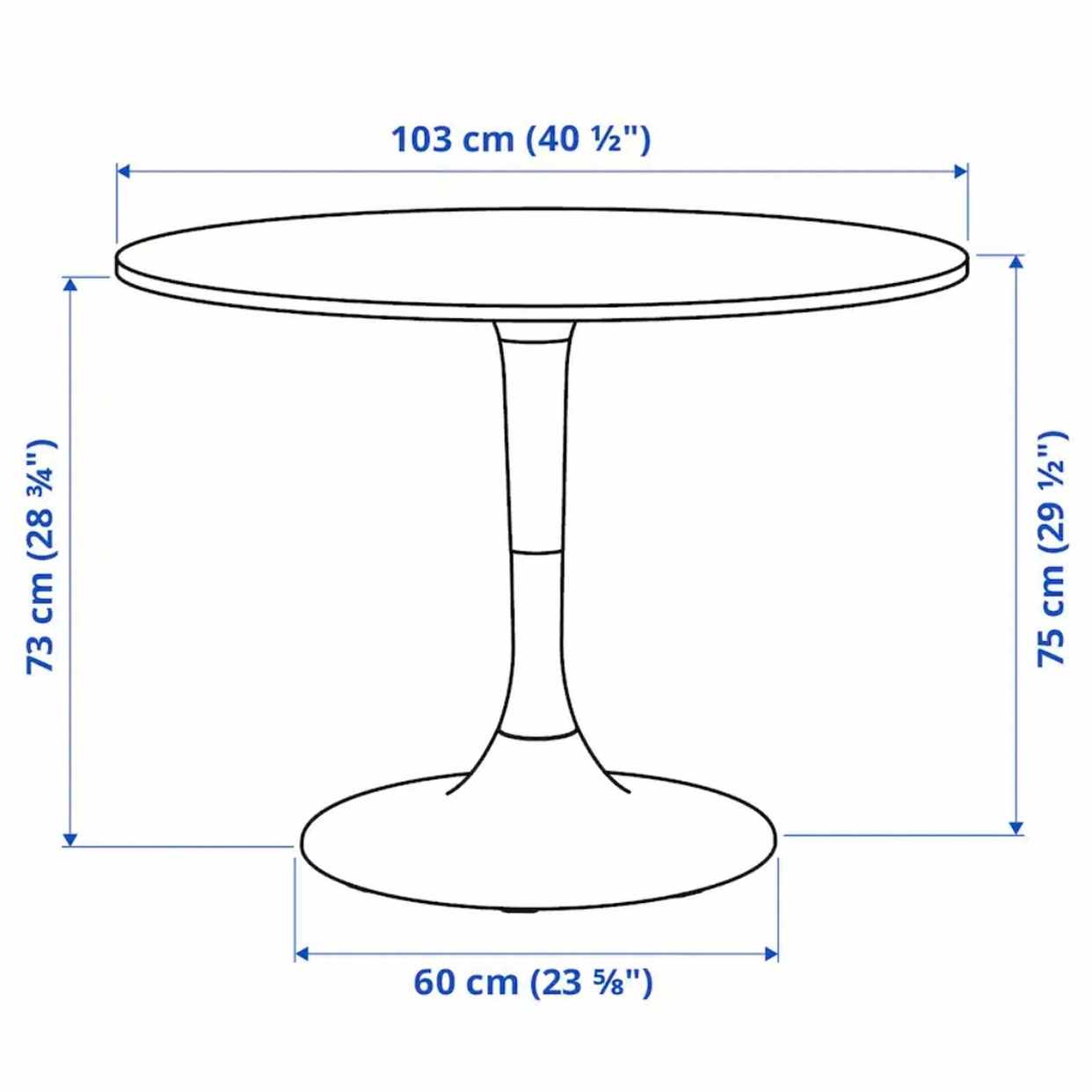 image of Docksta runt bord Ikea - Bandhagen