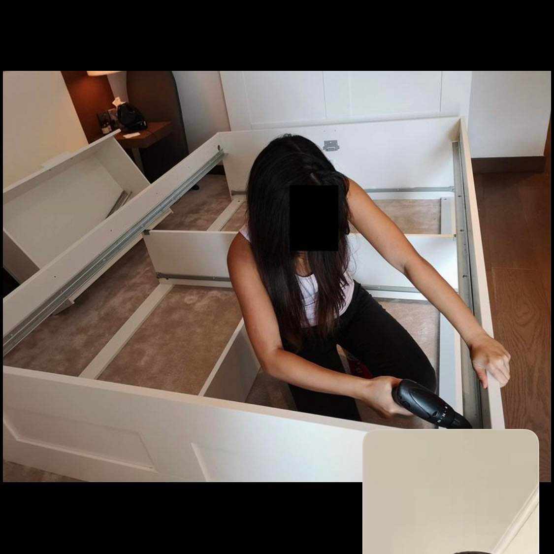 image of 160cm mattress/bedframe - 