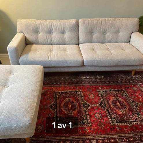 image of Soffa + fotpall - 