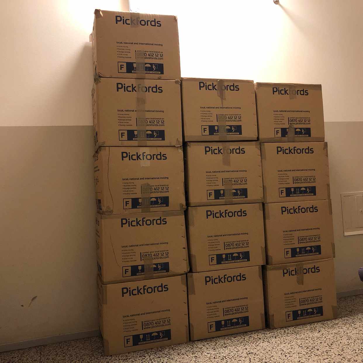 image of Moving boxes of books - 