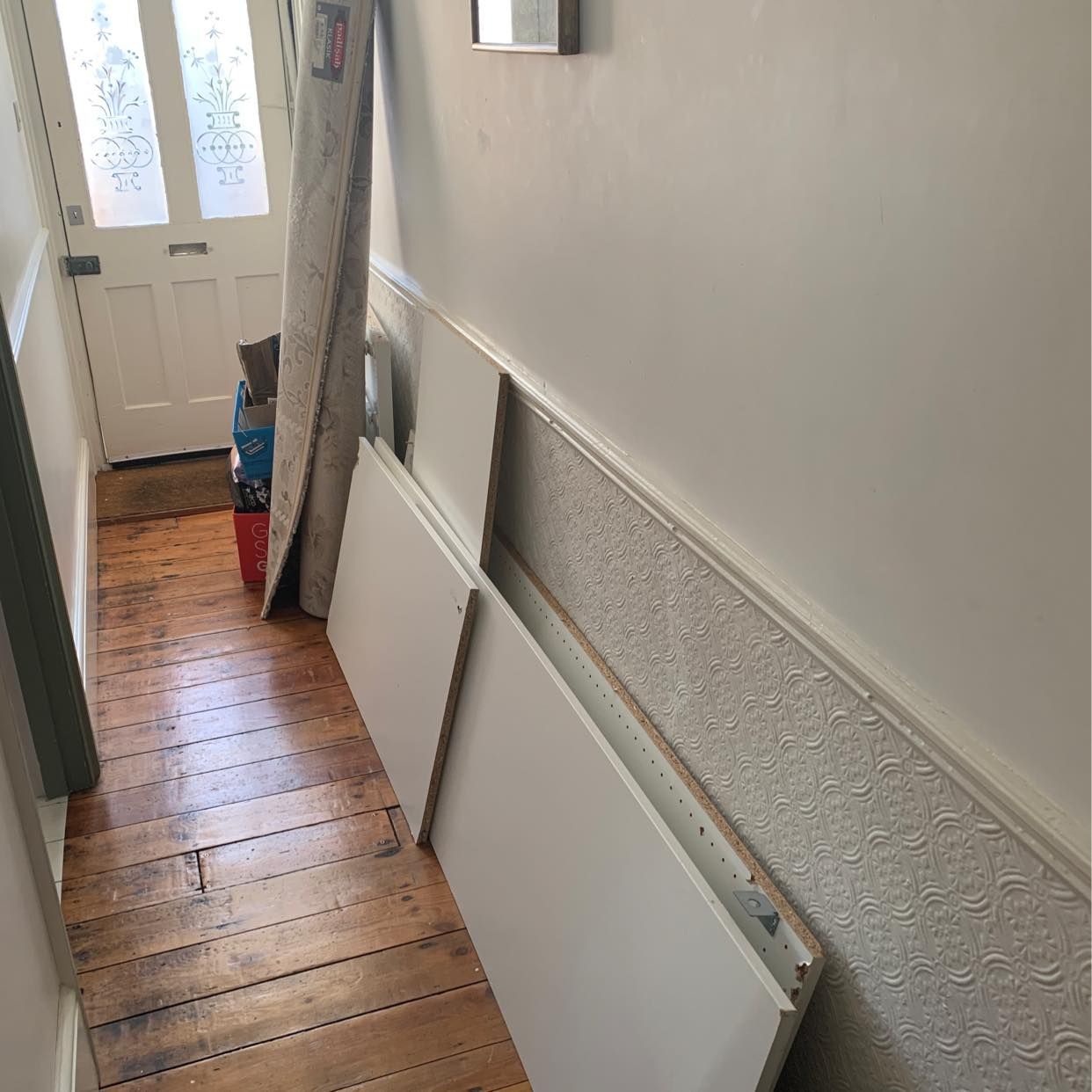 image of ikea white cupboard/rug - Haringey