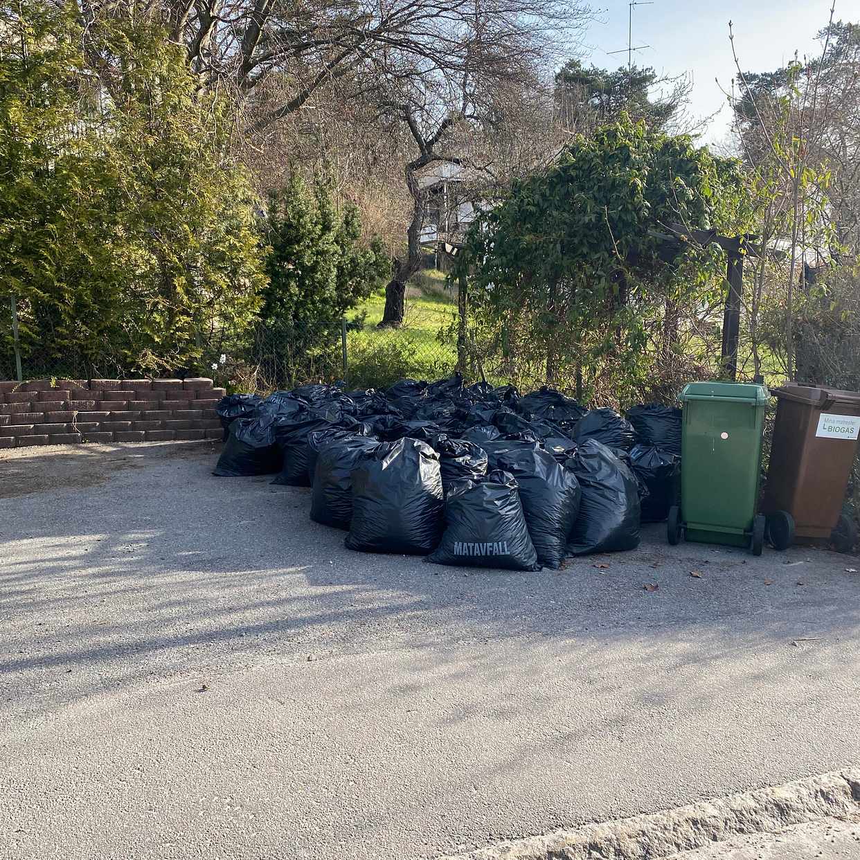 image of Ca 35 säckar med löv - Lidingö