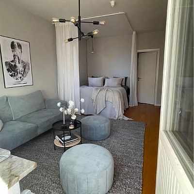 image of Soffa + två puffar - 