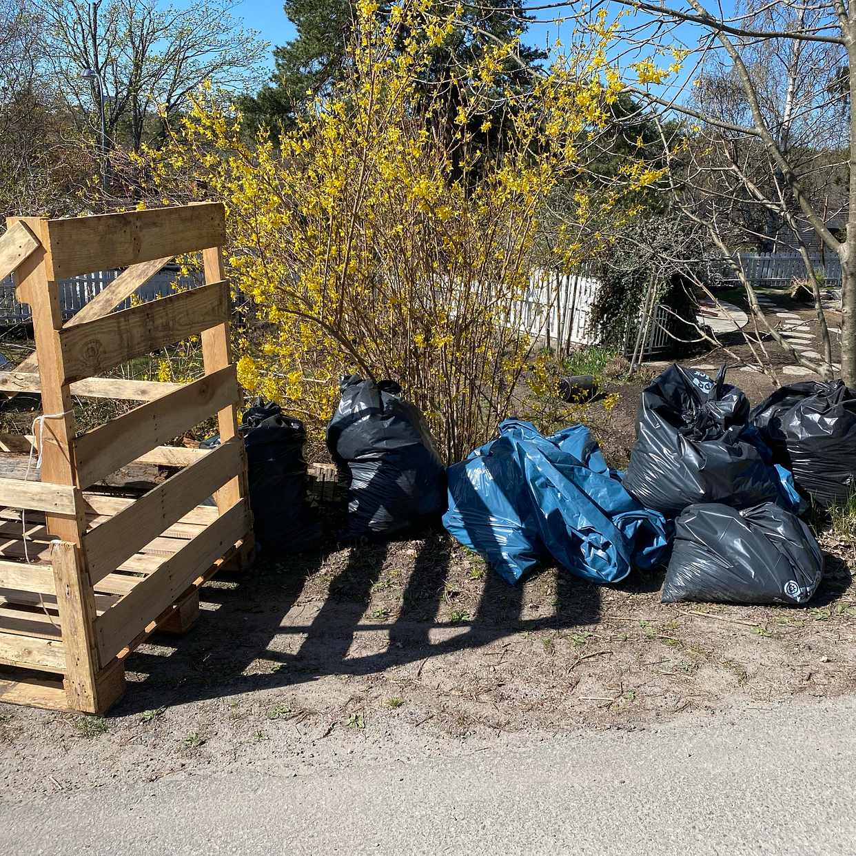 image of Ris, löv, Sten/jord, trä - Nacka