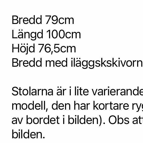 image of Matbord och 7 stolar - 