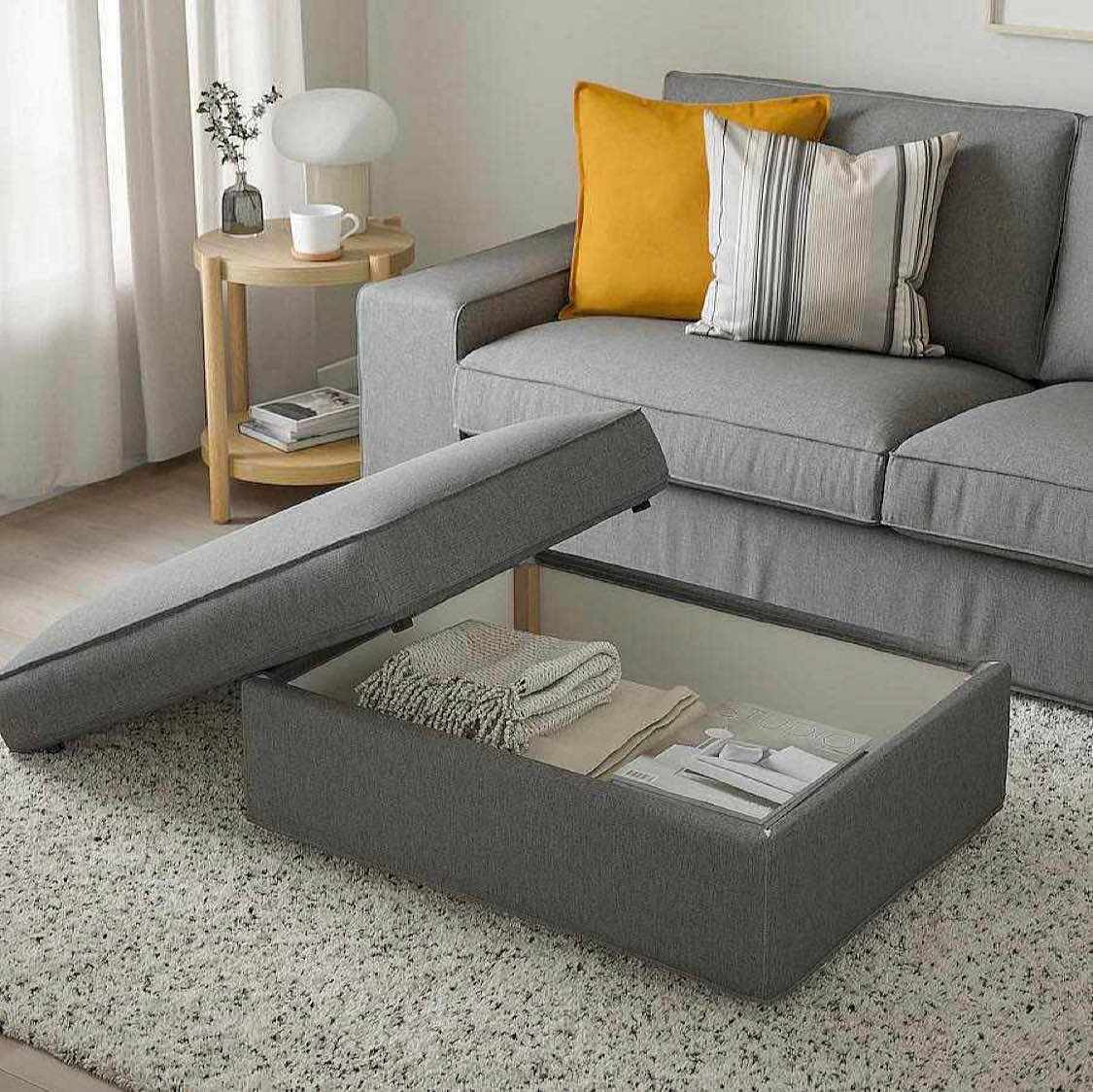 image of IKEA Sofa with Footrest - Kista