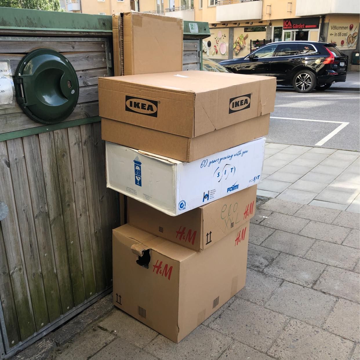 image of Cardboard boxes - Stockholm City