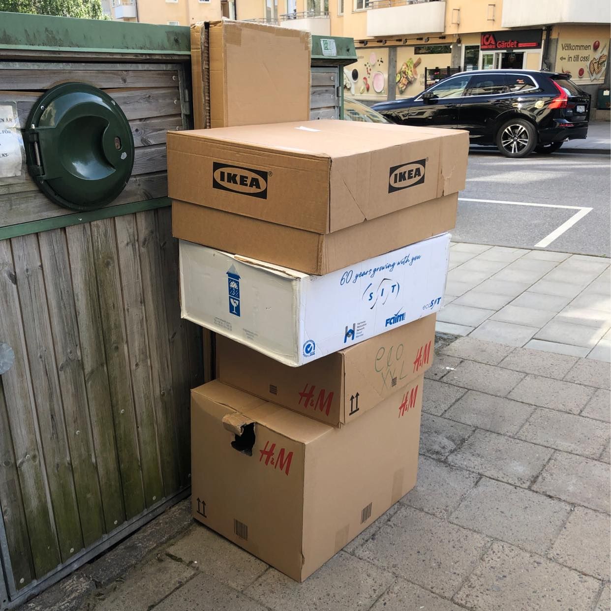 image of Cardboard boxes - Stockholm City