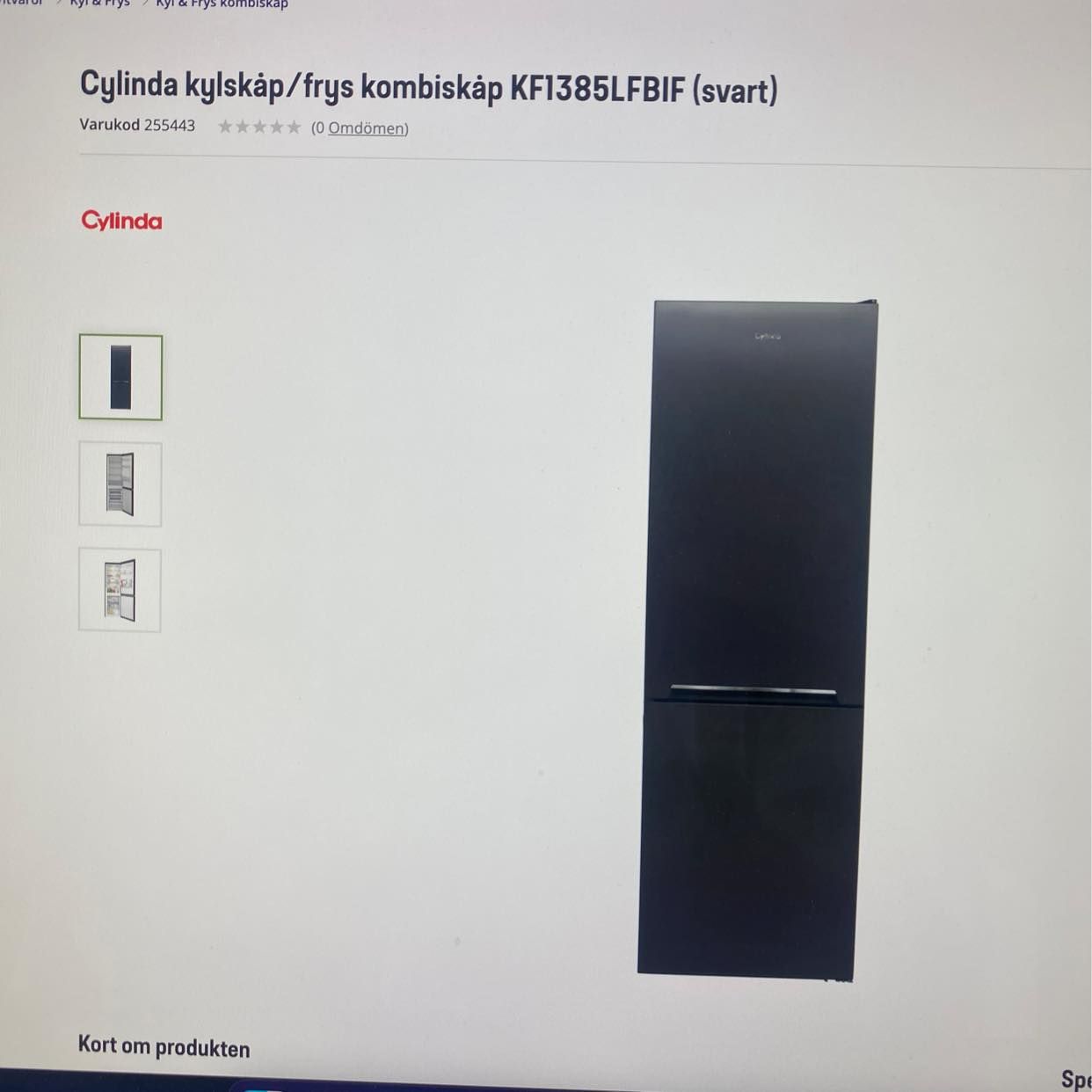 image of Nytt kylskåp från butik - 