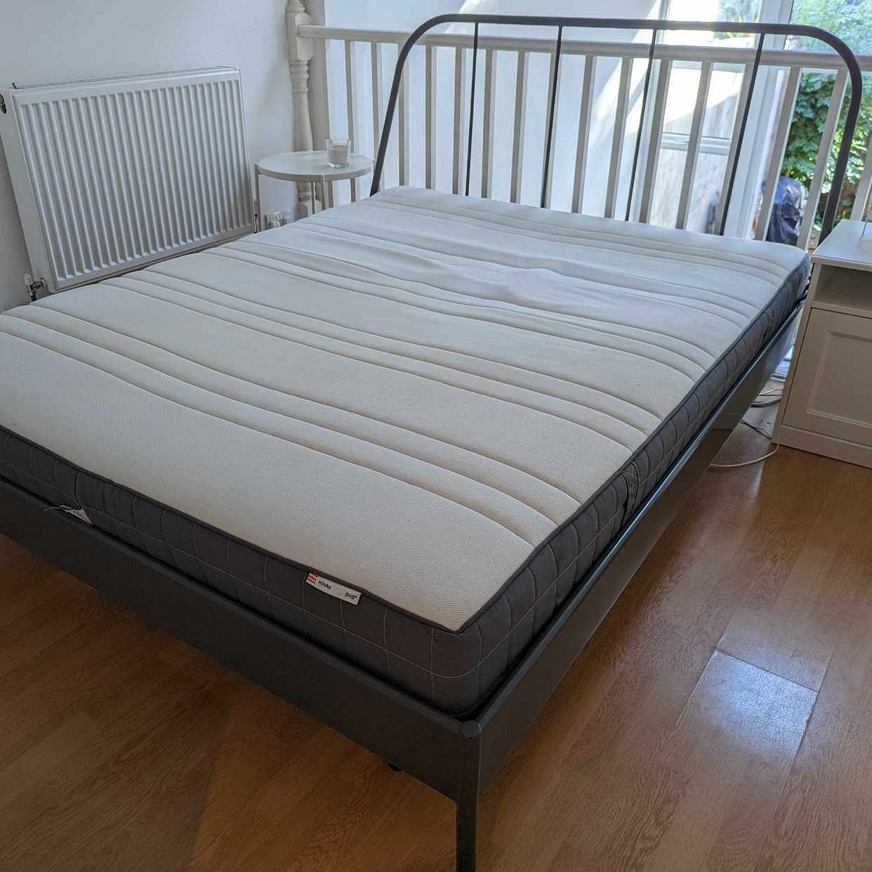 image of IKEA king bed & bookcase - London