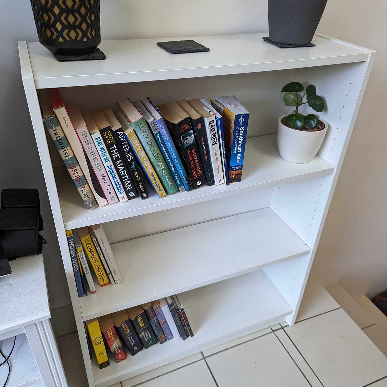 image of IKEA king bed & bookcase - London