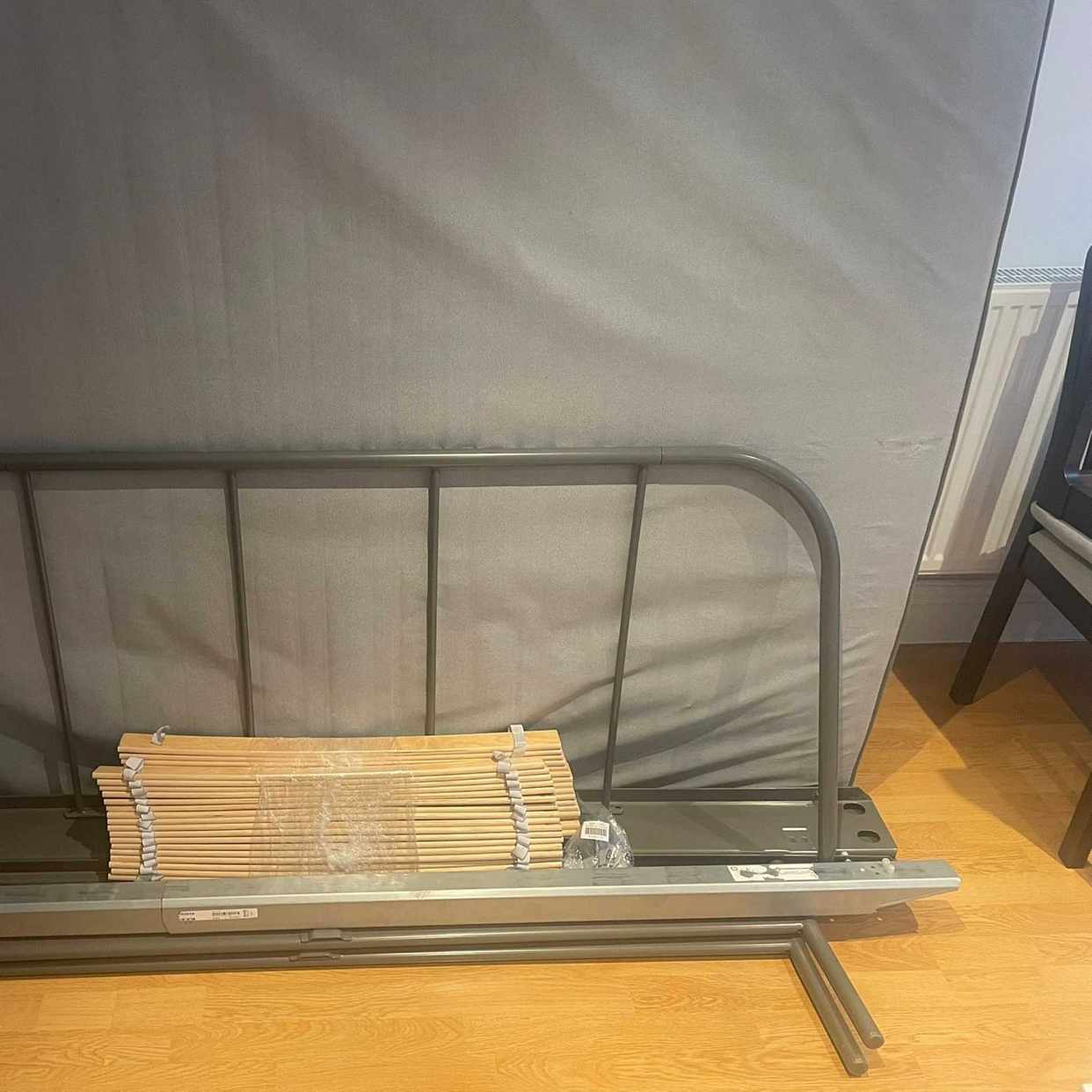 image of IKEA king bed & bookcase - London