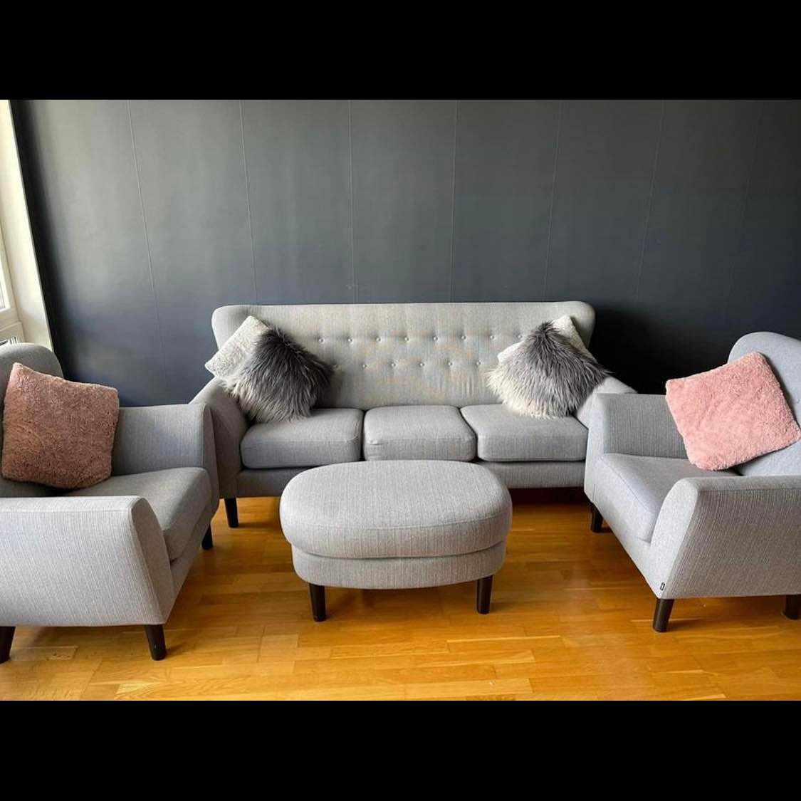 image of Soffa 3-sits, 2 fåtöljer - 
