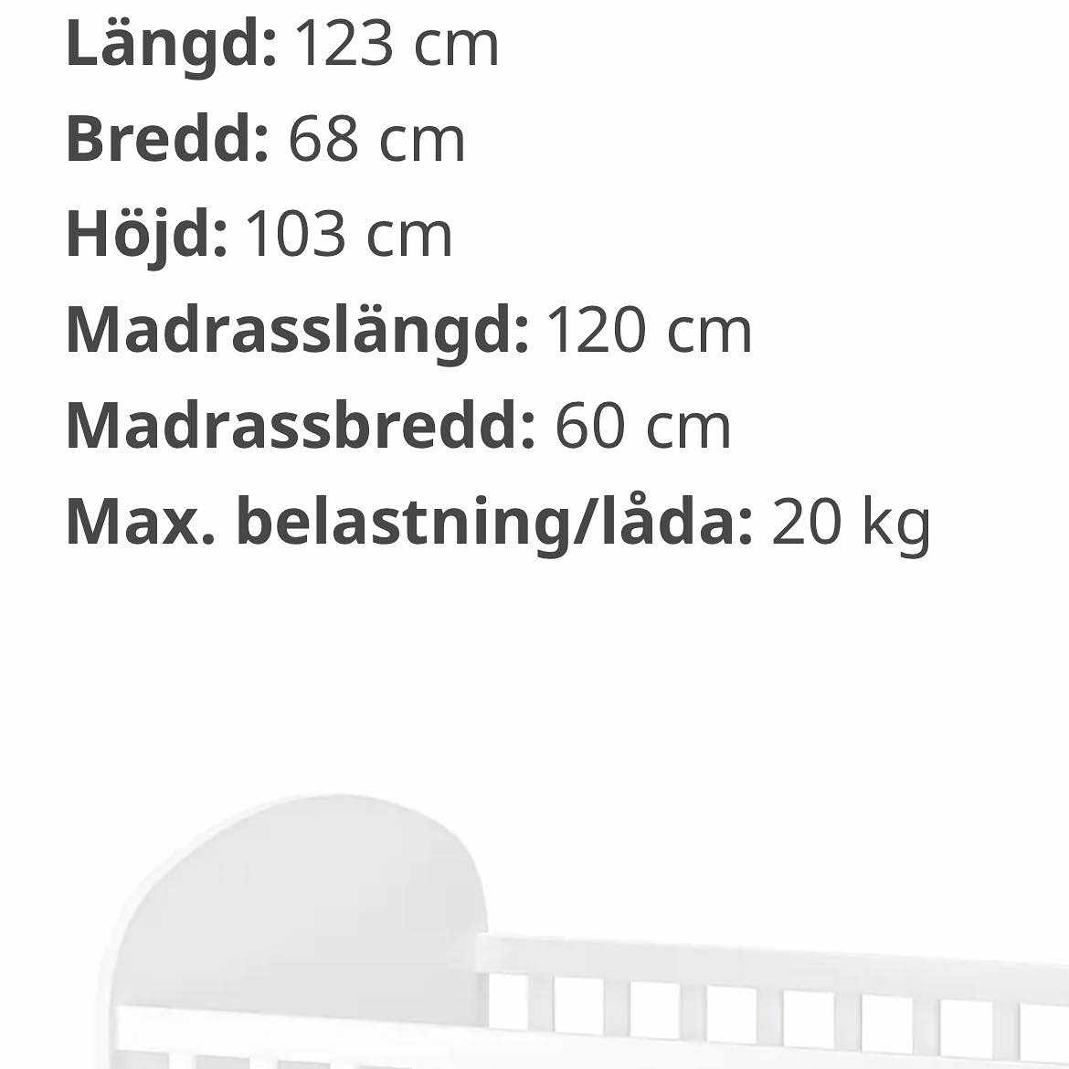 image of Leverans av en spjälsäng - 