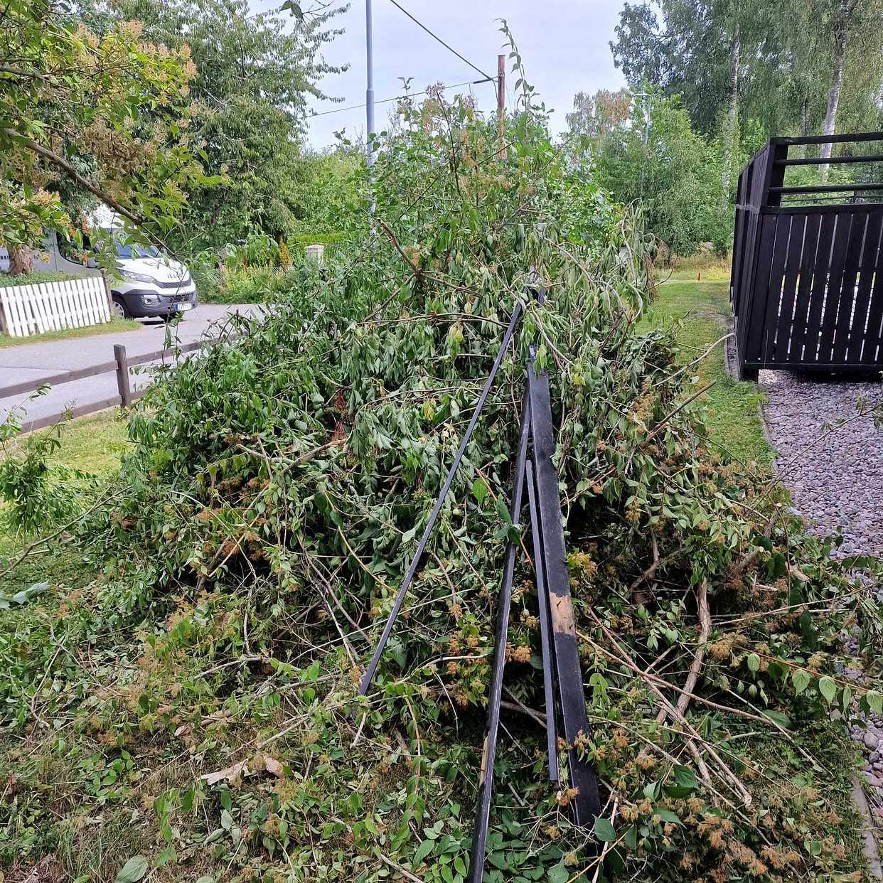 image of Trädgårdsavfall slängs - Sollentuna