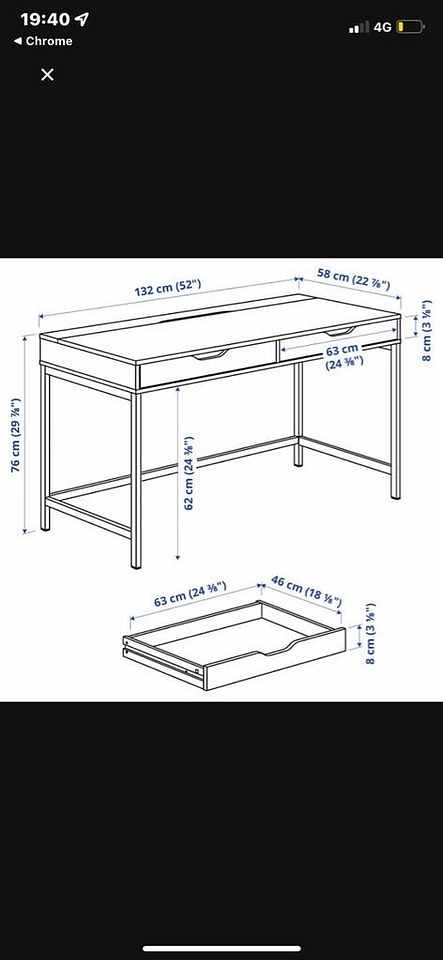 image of Skrivbord Alex Ikea - 