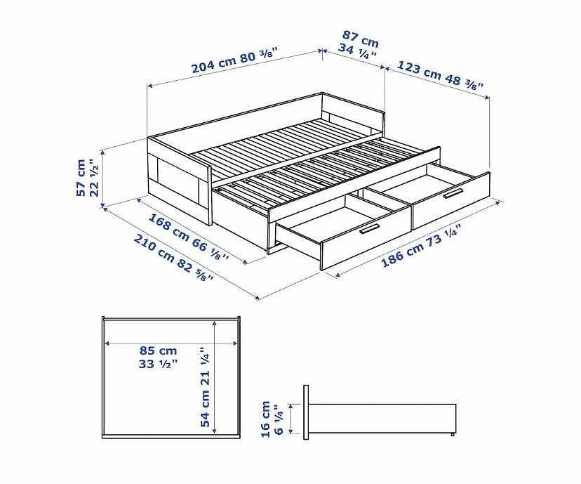 image of Brimnes utdragbar säng - 