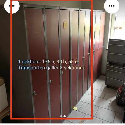 image of 2 plåtskåp 90x55x176 cm - 