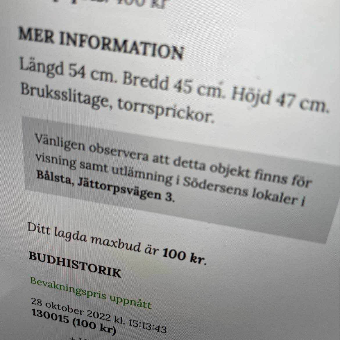 image of Hämtning av litet bord - 